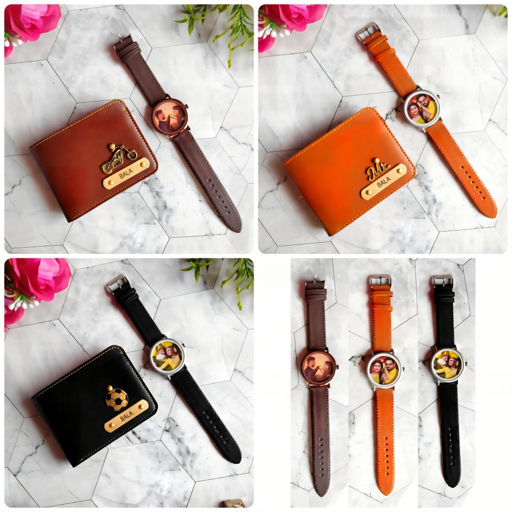 Men's Wallet & Photo Watch