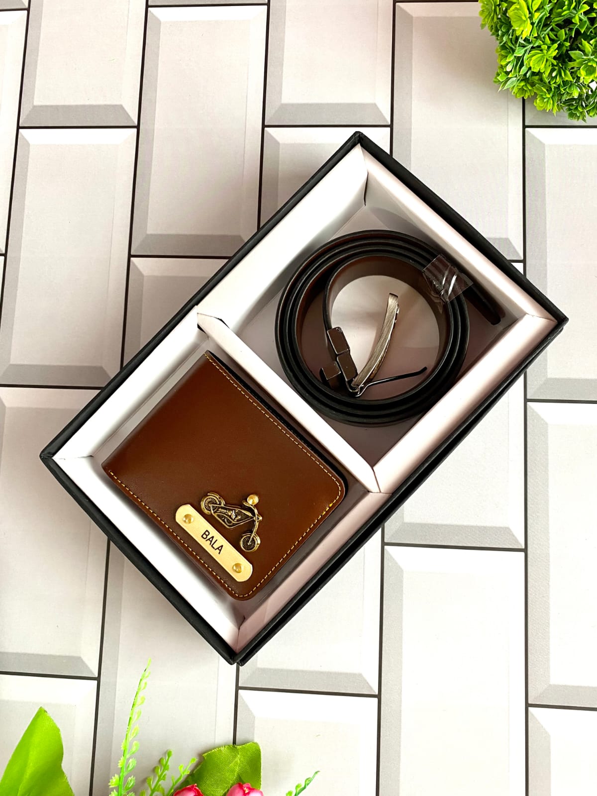 Faux Wallet + Belt Combo